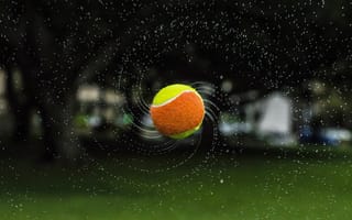 Картинка Water galax, спираль, Теннис, мяч, брызги