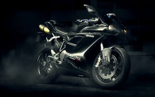 Картинка спортивный мотоцикл, 848, ducati, evo, black