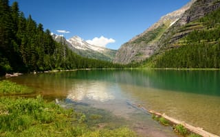 Картинка glacier national park, глейшер, монтана, montana, озеро, avalanche lake