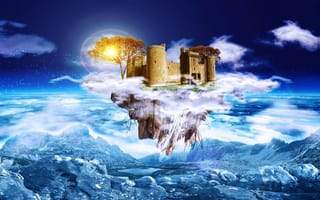 Картинка Замок на летающем острове