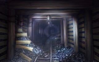 Обои Шахтный тоннель в игре Бесконечное лето