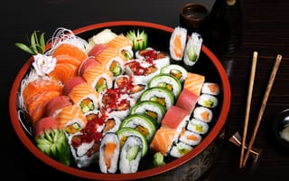 Картинка еда, суши, японская, роллы, кухня