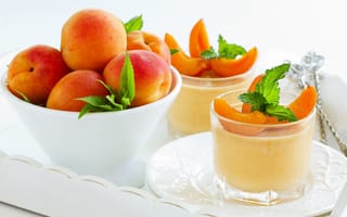 Картинка персики, тарелка, peaches, стакан, plate