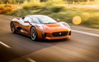 Картинка спортивный, автомобиль, jaguar, c-x75, оранжевый