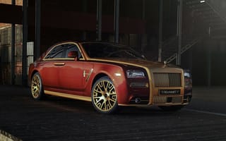 Картинка rolls-royce, красно-золотой