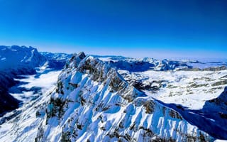Картинка горы, зима, высота, снег