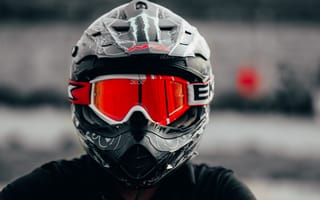 Картинка мотоциклист, шлем, мотокросс