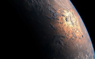Картинка планета, космос, атмосфера, поверхность