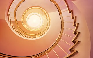Картинка лестница, спираль, высота, архитектура