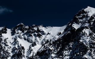 Картинка горы, вершины, склон, снег