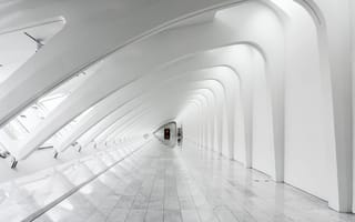 Картинка здание, интерьер, белый, коридор