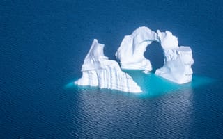 Картинка айсберг, море, лед, вода