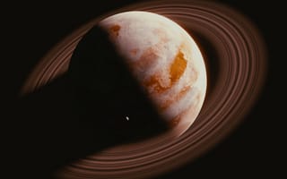 Картинка планета, космос, кольца, сатурн