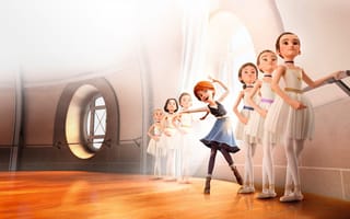 Картинка балерины, танцы, мультфильм, школа танцев