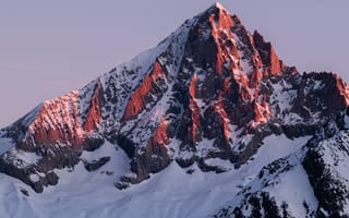 Картинка гора, вершина, снег, скалы