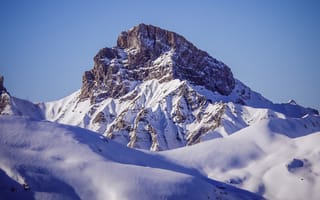 Картинка гора, снег, вершина