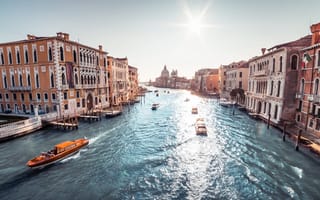 Картинка венеция, италия, ясный день, залив
