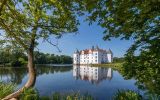 Картинка германия, замок, деревья, шлосс, озеро