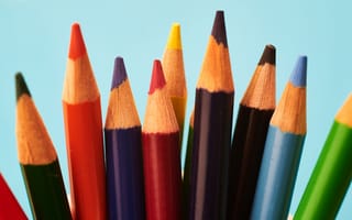 Картинка карандаши, цветные, крупный план