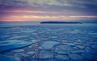Картинка лед, зима, озеро