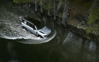 Картинка автомобиль, range rover, река
