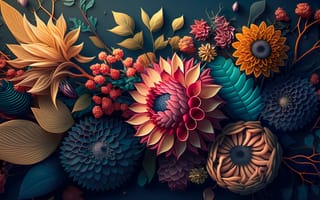 Картинка цветы, графика