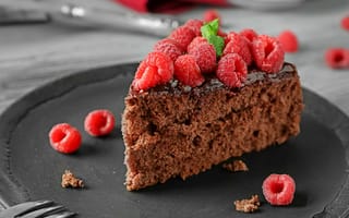 Картинка пирог, малина, ягоды