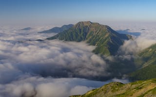 Картинка горы, облака, небо