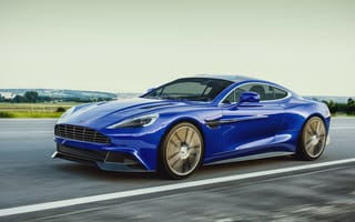 Картинка Синий спортивный автомобиль Aston Martin