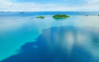 Картинка Зеленые острова в голубом море, Таиланд