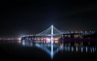 Обои Ночной мост в Сан-Франциско, Калифорния
