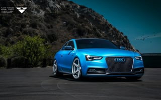 Картинка Голубой Audi S5, дизайн Vorsteiner