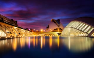 Картинка Красивый город искусств и наук Валенсия Испания