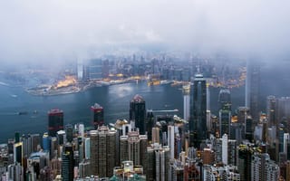 Картинка Панорама города Гонконг