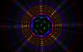Картинка Разноцветные круглые волнистые узоры, абстракция