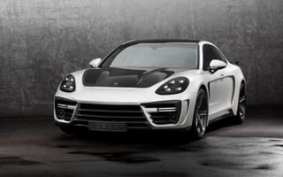 Картинка Белый спортивный автомобиль Porsche Panamera Stingray GTR, 2017