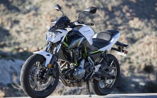 Картинка Серый мотоцикл Kawasaki Z650