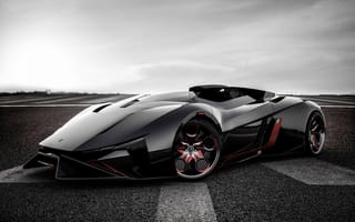 Картинка Стильный черный электромобиль Lamborghini Diamante