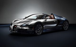 Картинка Стильный серебристый автомобиль Bugatti Veyron Grand