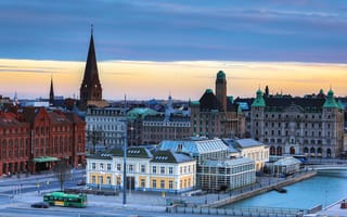 Картинка Панорама города Мальмё, Швеция