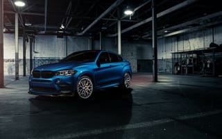 Картинка Внедорожник BMW X6 M цвет голубой металлик