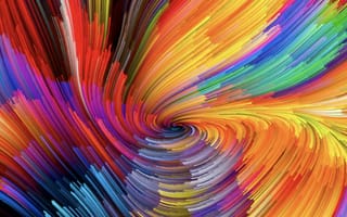 Картинка Разноцветная абстрактная воронка