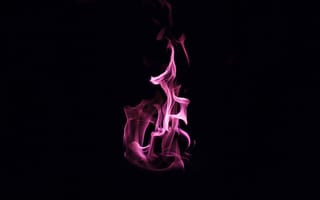 Картинка Сиреневое пламя на черном фоне