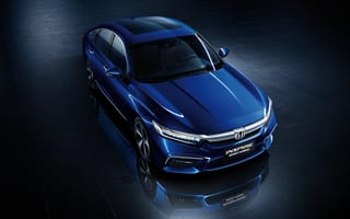 Картинка Синий автомобиль Honda Inspire Sport Hybrid 2018 года