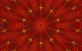 Картинка Красивый яркий оранжевый абстрактный рисунок калейдоскоп