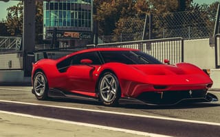 Картинка Красный быстрый дорогой автомобиль Ferrari P80C 2019 года