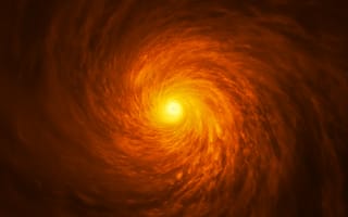 Картинка Яркая спираль в солнечной галактике