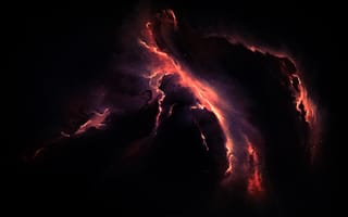 Картинка Звездная туманность на черном фоне