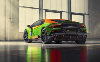 Картинка Спортивный автомобиль Lamborghini Huracan EVO GT, 2020 года вид сзади