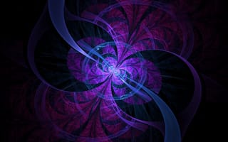 Картинка Яркий неоновый абстрактный цветок